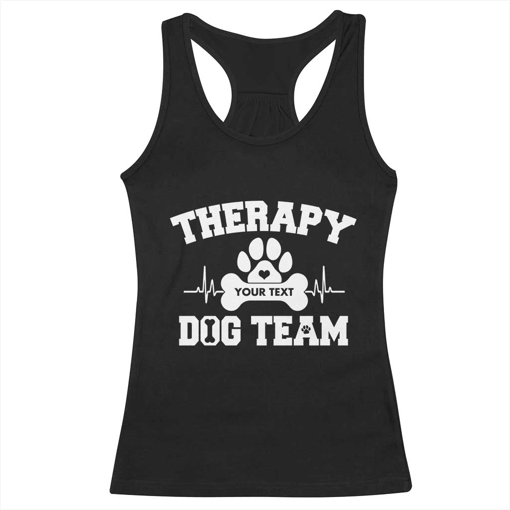 Personalized Therapy Dog Team Racerback Tank Top Custom Name - Wonder Print Shop