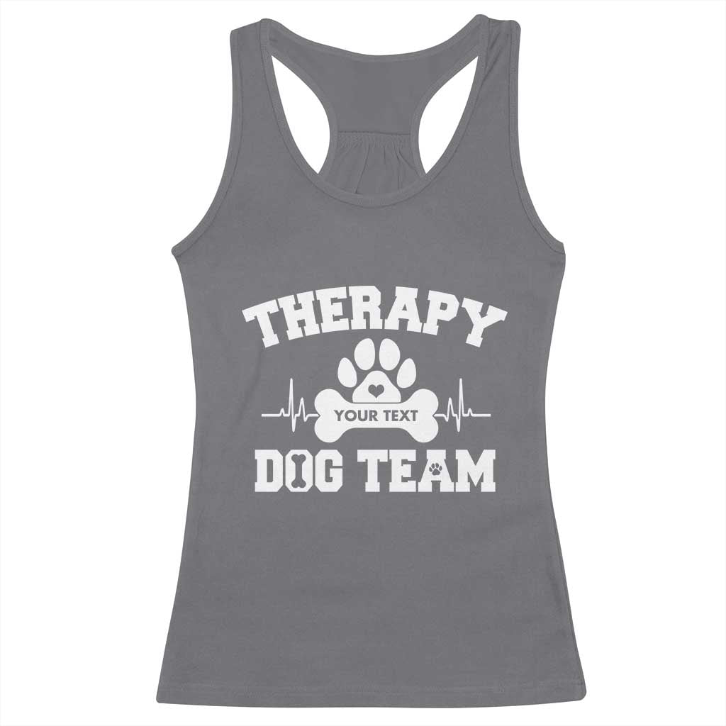 Personalized Therapy Dog Team Racerback Tank Top Custom Name - Wonder Print Shop