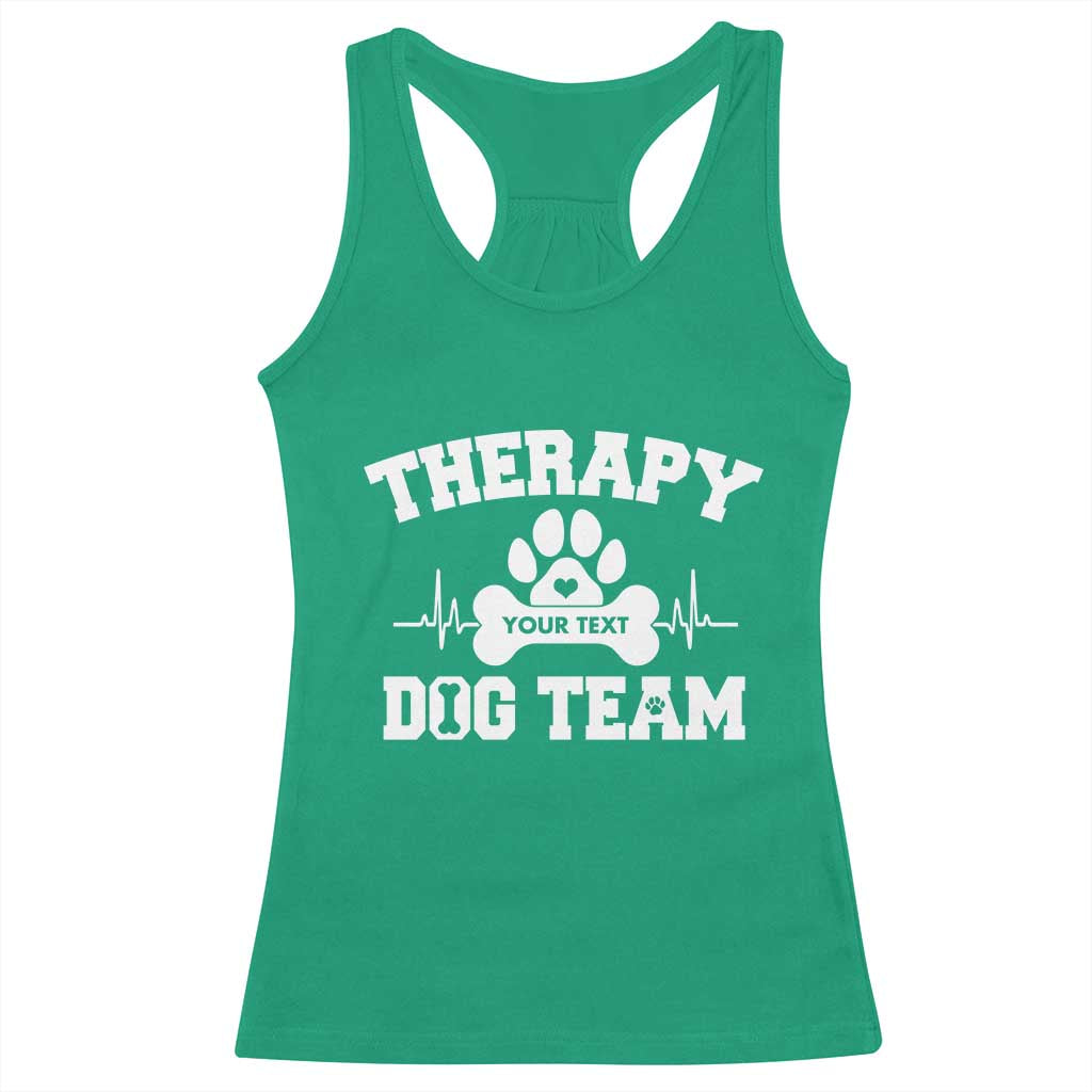 Personalized Therapy Dog Team Racerback Tank Top Custom Name - Wonder Print Shop