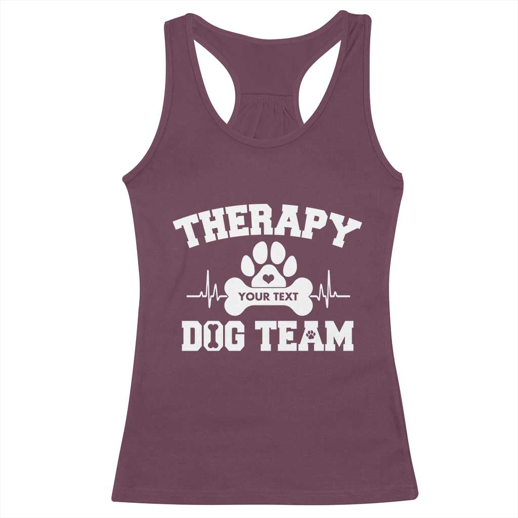 Personalized Therapy Dog Team Racerback Tank Top Custom Name - Wonder Print Shop