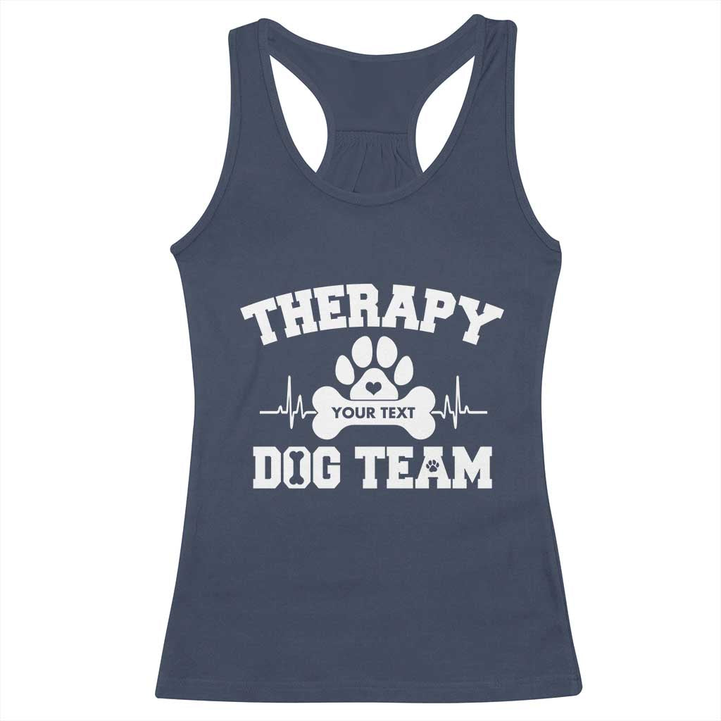 Personalized Therapy Dog Team Racerback Tank Top Custom Name - Wonder Print Shop