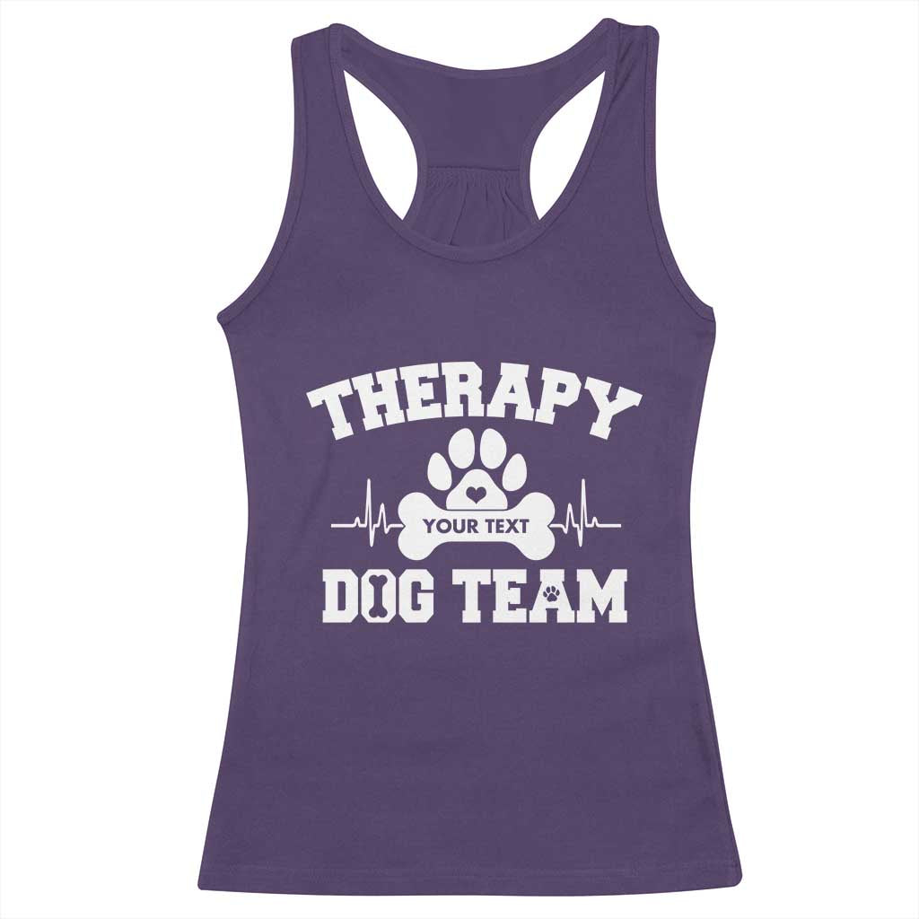 Personalized Therapy Dog Team Racerback Tank Top Custom Name - Wonder Print Shop