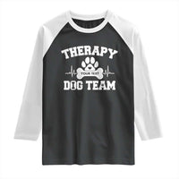 Personalized Therapy Dog Team Raglan Shirt Custom Name - Wonder Print Shop