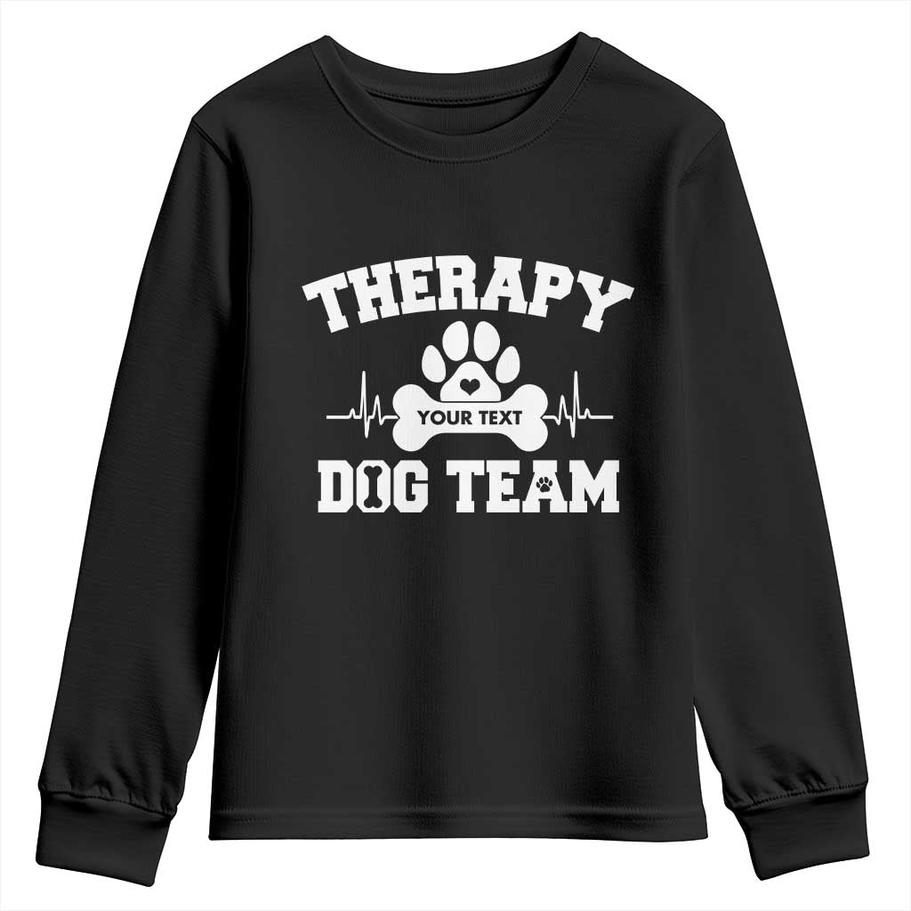 Personalized Therapy Dog Team Youth Sweatshirt Custom Name - Wonder Print Shop