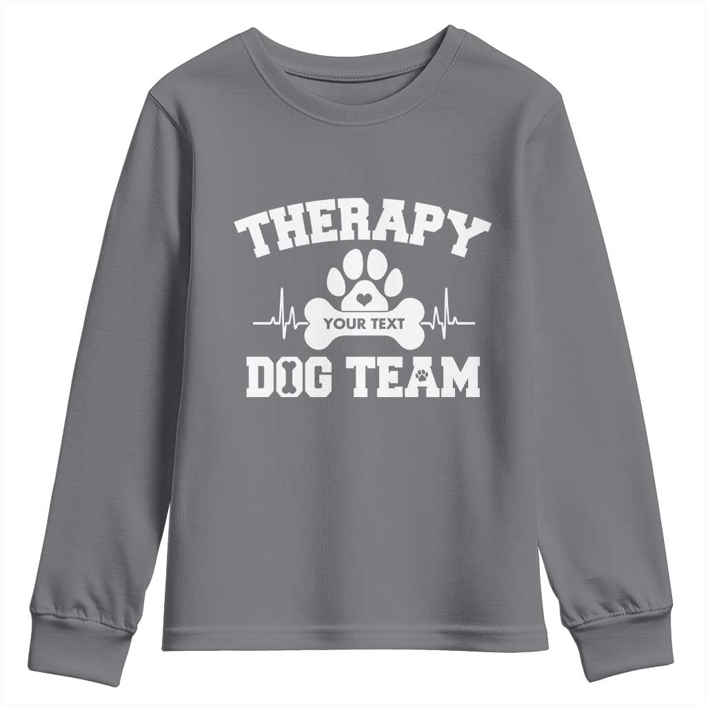 Personalized Therapy Dog Team Youth Sweatshirt Custom Name - Wonder Print Shop
