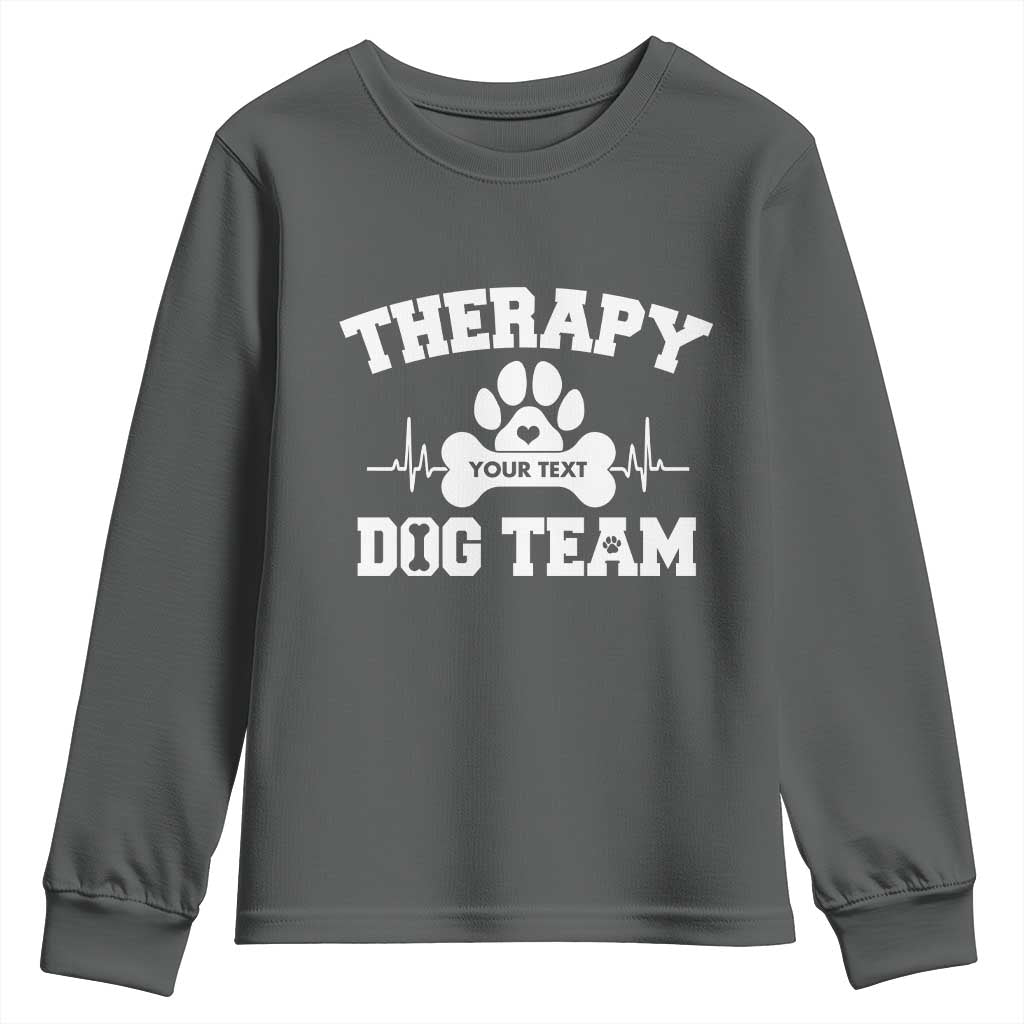 Personalized Therapy Dog Team Youth Sweatshirt Custom Name - Wonder Print Shop