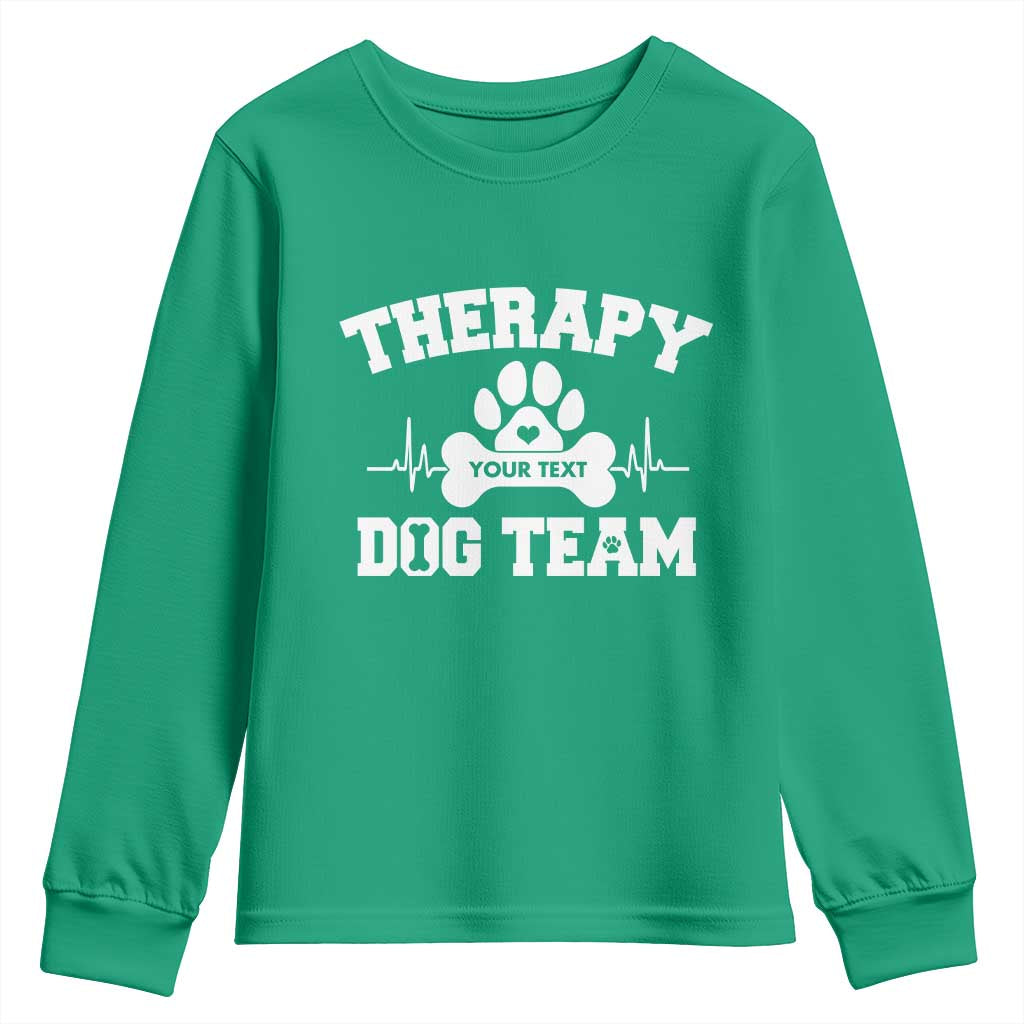 Personalized Therapy Dog Team Youth Sweatshirt Custom Name - Wonder Print Shop