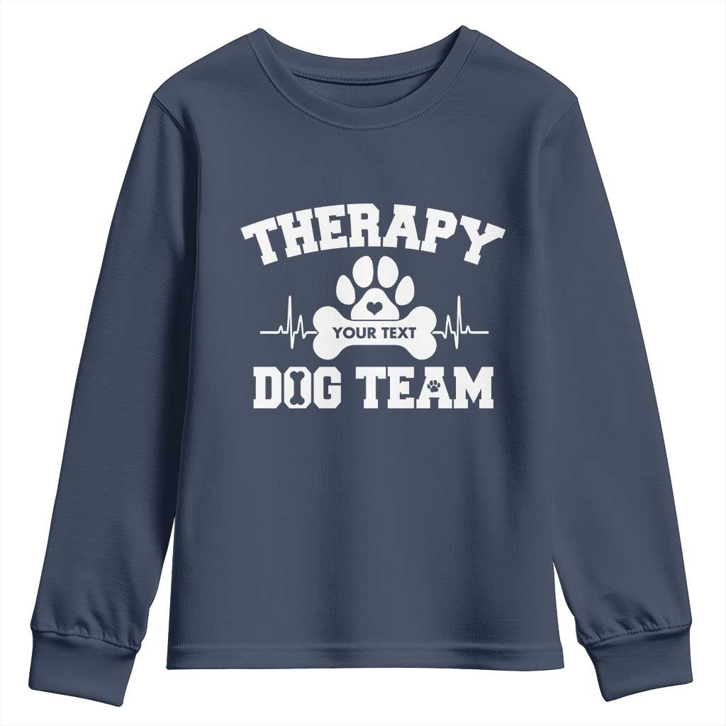 Personalized Therapy Dog Team Youth Sweatshirt Custom Name - Wonder Print Shop