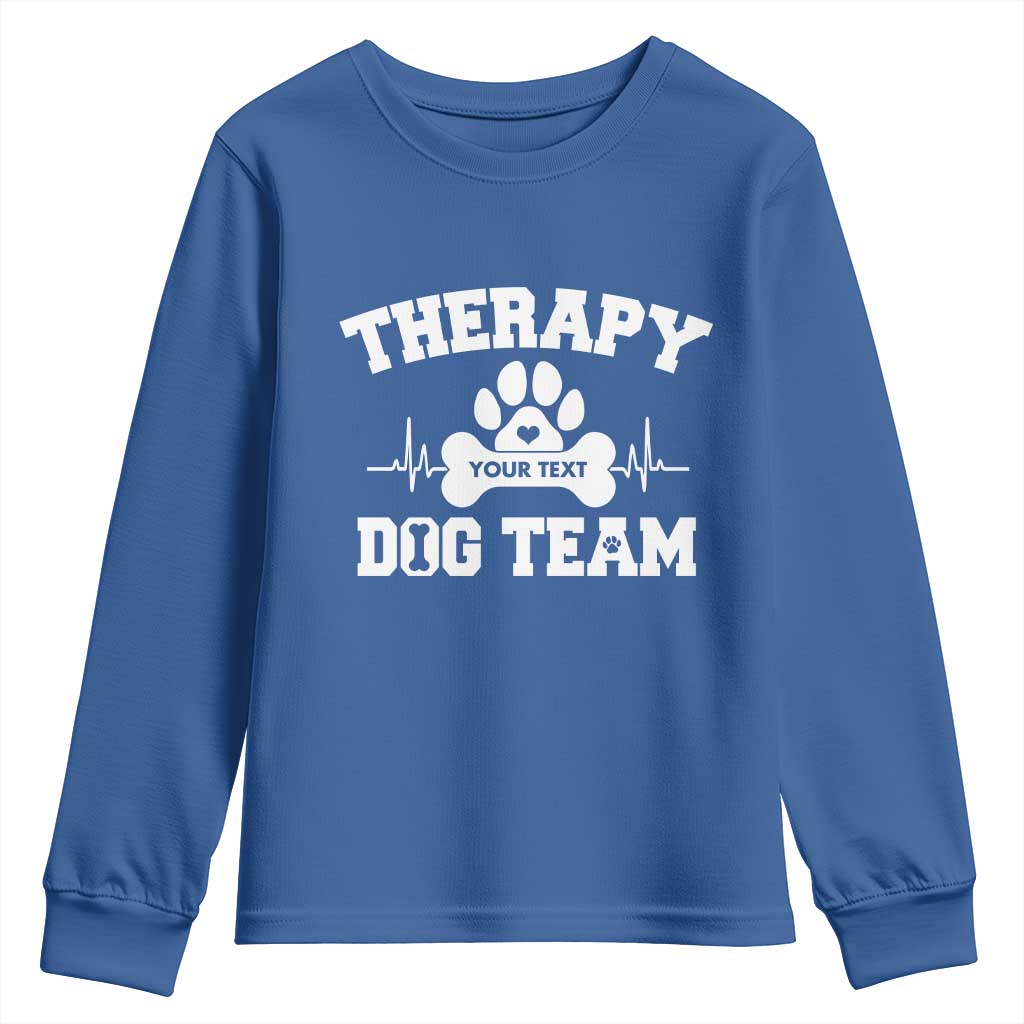 Personalized Therapy Dog Team Youth Sweatshirt Custom Name - Wonder Print Shop