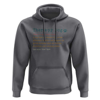 Personalized Therapy Dog Hoodie Retro Custom Name Pet Partners - Wonder Print Shop