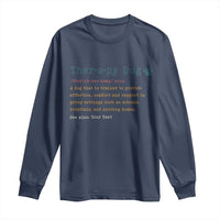 Personalized Therapy Dog Long Sleeve Shirt Retro Custom Name Pet Partners - Wonder Print Shop