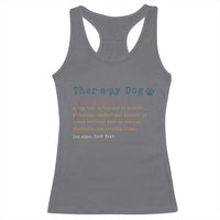 Personalized Therapy Dog Racerback Tank Top Retro Custom Name Pet Partners - Wonder Print Shop