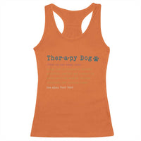 Personalized Therapy Dog Racerback Tank Top Retro Custom Name Pet Partners - Wonder Print Shop
