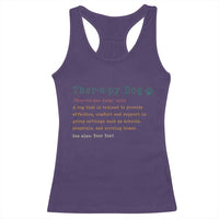 Personalized Therapy Dog Racerback Tank Top Retro Custom Name Pet Partners - Wonder Print Shop
