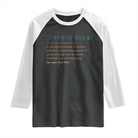 Personalized Therapy Dog Raglan Shirt Retro Custom Name Pet Partners - Wonder Print Shop