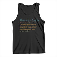 Personalized Therapy Dog Tank Top Retro Custom Name Pet Partners - Wonder Print Shop