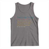Personalized Therapy Dog Tank Top Retro Custom Name Pet Partners - Wonder Print Shop