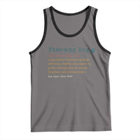 Personalized Therapy Dog Tank Top Retro Custom Name Pet Partners - Wonder Print Shop