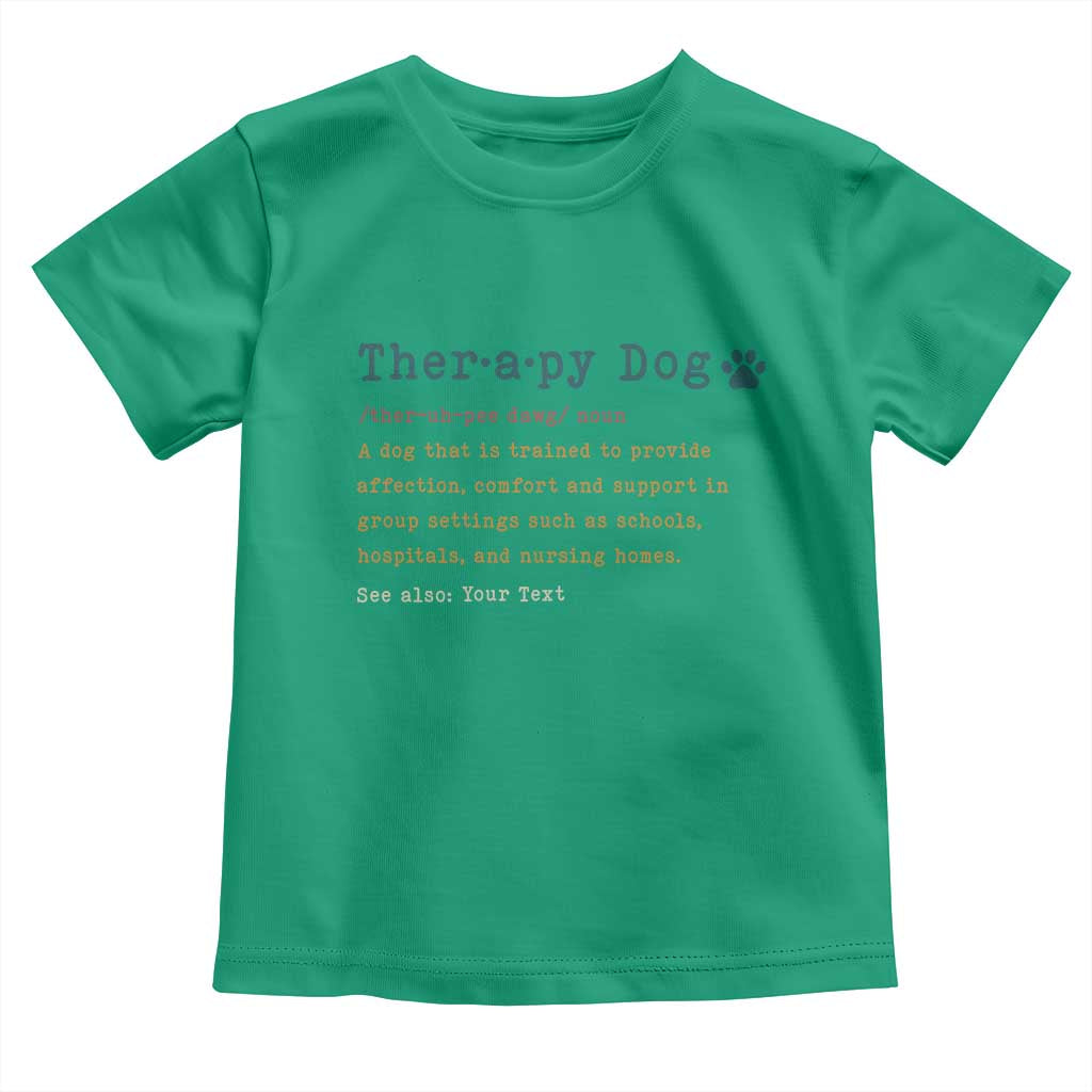 Personalized Therapy Dog Toddler T Shirt Retro Custom Name Pet Partners - Wonder Print Shop