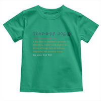 Personalized Therapy Dog Toddler T Shirt Retro Custom Name Pet Partners - Wonder Print Shop