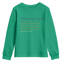 Personalized Therapy Dog Youth Sweatshirt Retro Custom Name Pet Partners - Wonder Print Shop