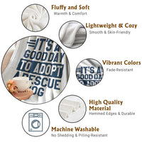 Dog Rescue Throw Blanket Its A Good Day to Adopt Rescue Dog - Wonder Print Shop