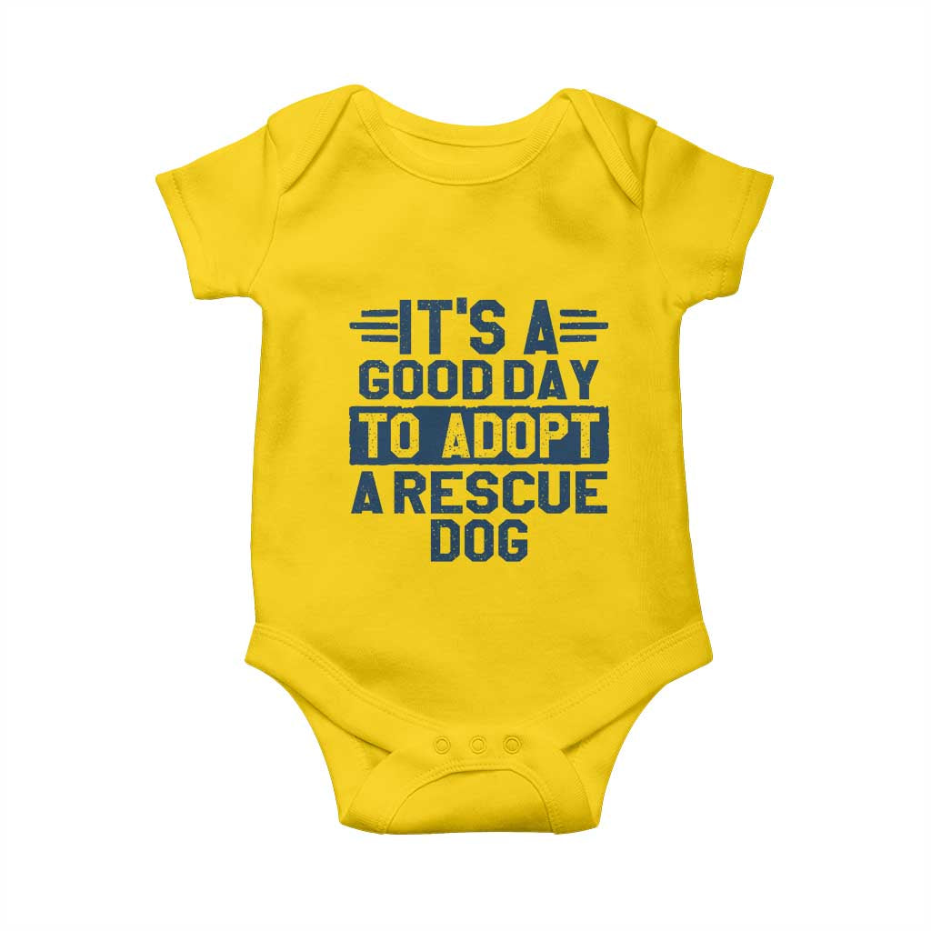 Dog Rescue Baby Onesie Its A Good Day to Adopt Rescue Dog - Wonder Print Shop