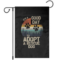 Dog Rescue Garden Flag Retro Its A Good Day to Adopt Rescue Dog - Wonder Print Shop