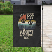 Dog Rescue Garden Flag Retro Its A Good Day to Adopt Rescue Dog - Wonder Print Shop