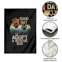 Dog Rescue Garden Flag Retro Its A Good Day to Adopt Rescue Dog - Wonder Print Shop