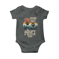 Dog Rescue Baby Onesie Retro Its A Good Day to Adopt Rescue Dog - Wonder Print Shop
