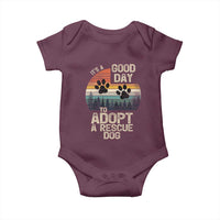 Dog Rescue Baby Onesie Retro Its A Good Day to Adopt Rescue Dog - Wonder Print Shop