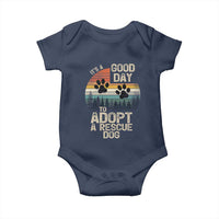 Dog Rescue Baby Onesie Retro Its A Good Day to Adopt Rescue Dog - Wonder Print Shop
