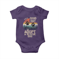 Dog Rescue Baby Onesie Retro Its A Good Day to Adopt Rescue Dog - Wonder Print Shop