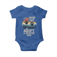 Dog Rescue Baby Onesie Retro Its A Good Day to Adopt Rescue Dog - Wonder Print Shop