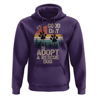 Dog Rescue Hoodie Retro Its A Good Day to Adopt Rescue Dog - Wonder Print Shop