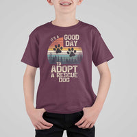 Dog Rescue T Shirt For Kid Retro Its A Good Day to Adopt Rescue Dog - Wonder Print Shop