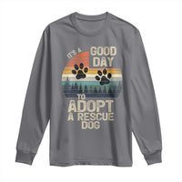 Dog Rescue Long Sleeve Shirt Retro Its A Good Day to Adopt Rescue Dog - Wonder Print Shop