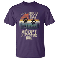 Dog Rescue T Shirt Retro Its A Good Day to Adopt Rescue Dog - Wonder Print Shop