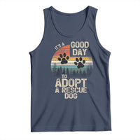Dog Rescue Tank Top Retro Its A Good Day to Adopt Rescue Dog - Wonder Print Shop