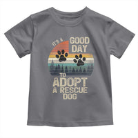 Dog Rescue Toddler T Shirt Retro Its A Good Day to Adopt Rescue Dog - Wonder Print Shop