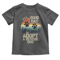 Dog Rescue Toddler T Shirt Retro Its A Good Day to Adopt Rescue Dog - Wonder Print Shop