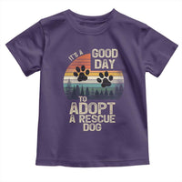 Dog Rescue Toddler T Shirt Retro Its A Good Day to Adopt Rescue Dog - Wonder Print Shop