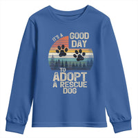 Dog Rescue Youth Sweatshirt Retro Its A Good Day to Adopt Rescue Dog - Wonder Print Shop