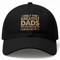 Greatest Dads Get Promoted To Grandpa Baseball Cap Retro American Flag Fathers Day New Grandpa Gift