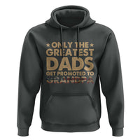 Greatest Dads Get Promoted To Grandpa Hoodie Retro American Flag Fathers Day New Grandpa Gift
