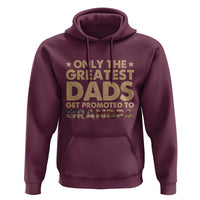 Greatest Dads Get Promoted To Grandpa Hoodie Retro American Flag Fathers Day New Grandpa Gift