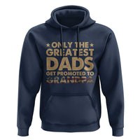 Greatest Dads Get Promoted To Grandpa Hoodie Retro American Flag Fathers Day New Grandpa Gift
