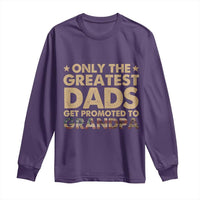 Greatest Dads Get Promoted To Grandpa Long Sleeve Shirt Retro American Flag Fathers Day New Grandpa Gift