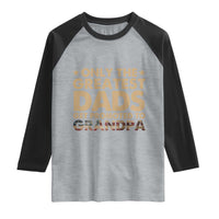 Greatest Dads Get Promoted To Grandpa Raglan Shirt Retro American Flag Fathers Day New Grandpa Gift